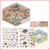Cat Garden Miniature Scene 3d Landscaping Stickers Diy Cabin Scene Stacking And Pasting Hand Account Sticker Gift