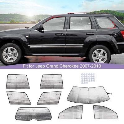 Auto-Windschutzscheiben-Sonnenschutz, Fensterschatten, faltbare Sonnenblendenabdeckung, passend für Jeep Grand Cherokee 2007–2010, Auto-Innenausstattung