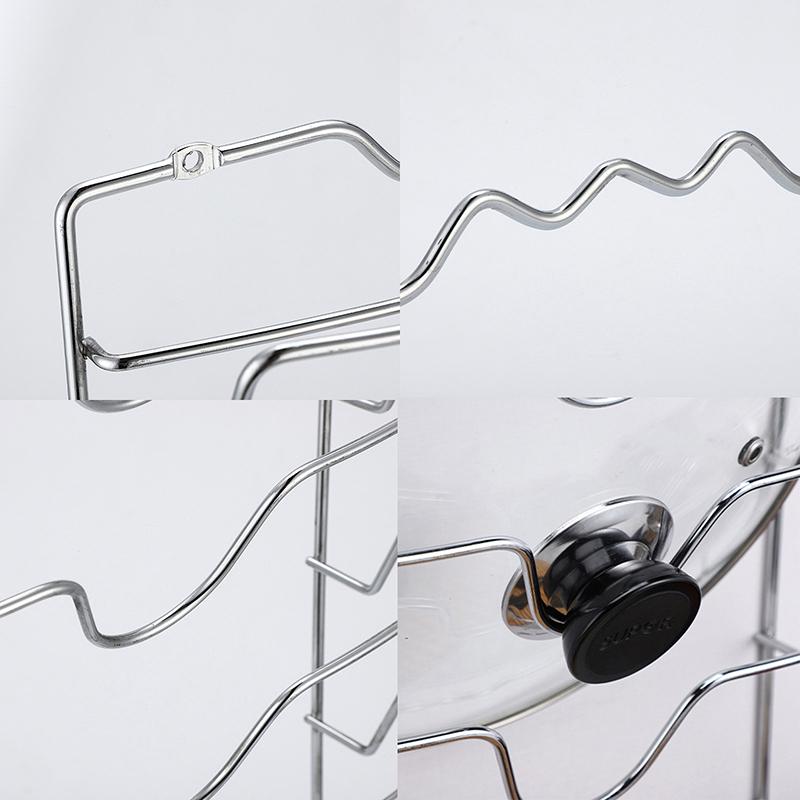 Kitchen Organizer Rack Wall Hanging Pot Cover Rack Five-Layer Pot Lid Metal Rust-Free Multifunctional Rack Pot Lid Storage Rack