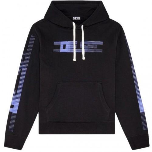 Diesel Mens Faded Logo Hoodie