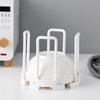 Retractable Bowl Rack Plastic Plain Simple Draining Storage Rack for Kitchen Chopsticks White