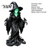 Luminous Faceless Witch Figurine Statue, Glow-in-The-Dark Ornament, Resin Desktop Mantel Display for Halloween Table Centerpiece Indoor Outdoor Decor