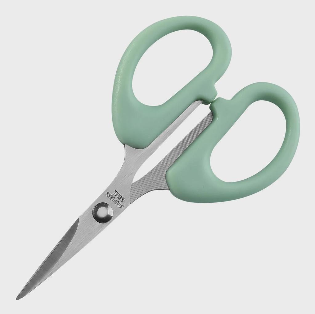 Stainless Steel Student & Office Scissors - Plastic Handle, Small Handheld for Home and Crafts