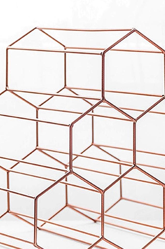 Anberotta Wine Rack Holder, Holds 6 Bottles of Wine or Champagne, Storage Case, Stand, Interior Decor, N-W54