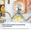 Linen Rope Diy Bendable Perch For Birds Non-Slip Easy To Install Suction Cup Bird Climbing Rope Chew-Proof Comfortable Grip