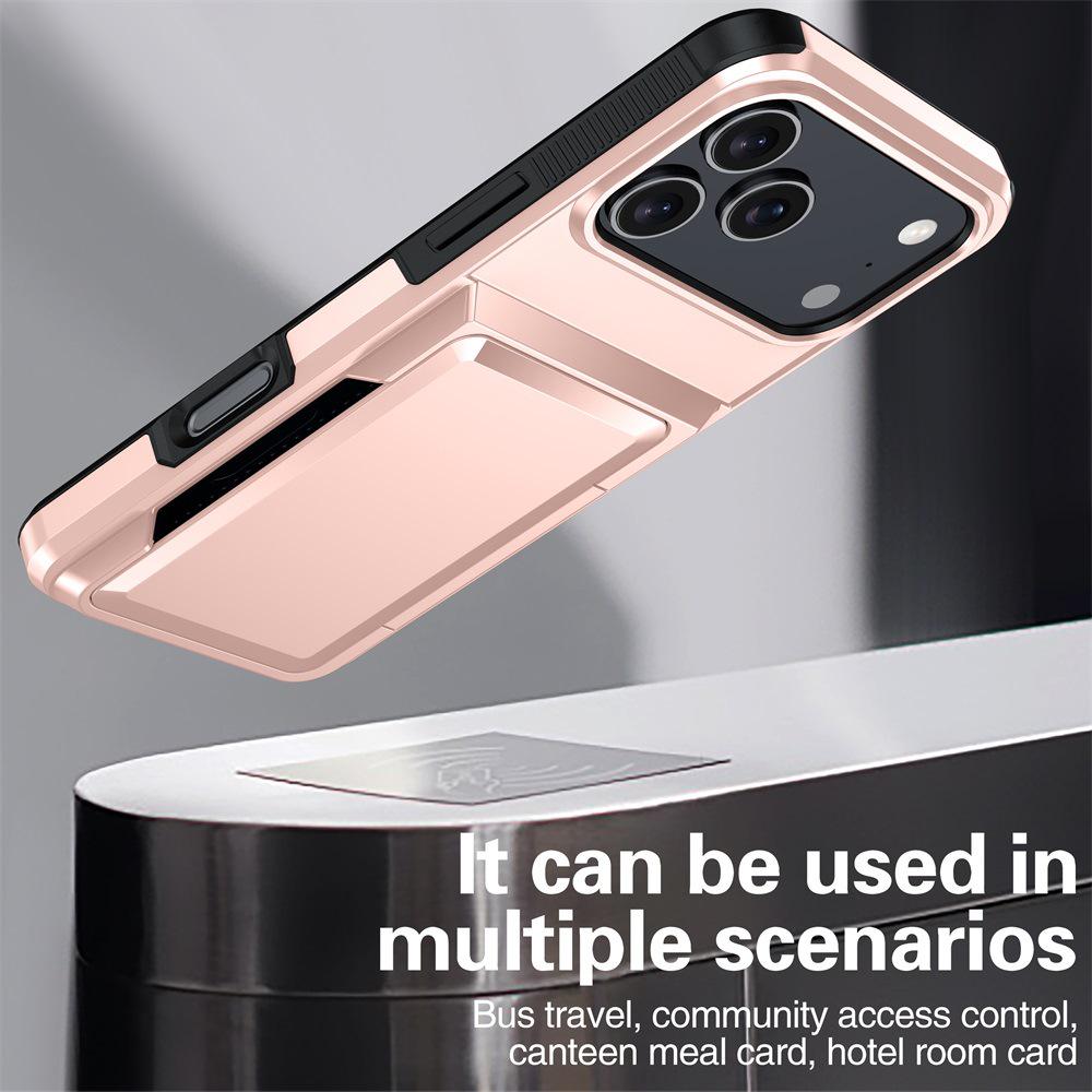 iPhone 17 Card Slot Flip Wallet Case, Drop-Proof Premium Protective Cover for iPhone 14/15/16 Plus