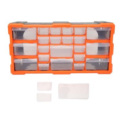 Organizator cu 22 de sertare pentru șuruburi și piese mici, Unități de depozitare din plastic pentru atelier DIY, Cabinet