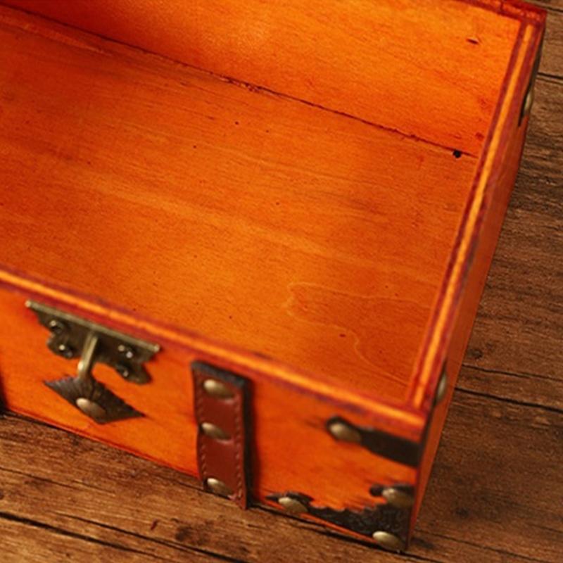 Cultural Leather Jewelry Case With Security Mechanism For Home Decoration And Storage Elegant Treasures Chest