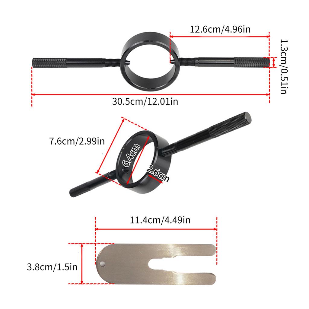 Compresor universal pentru arcuri furcă motocicletă / instrument de fixare a amortizorului, instrumente compresor pentru arcuri furcă aluminiu