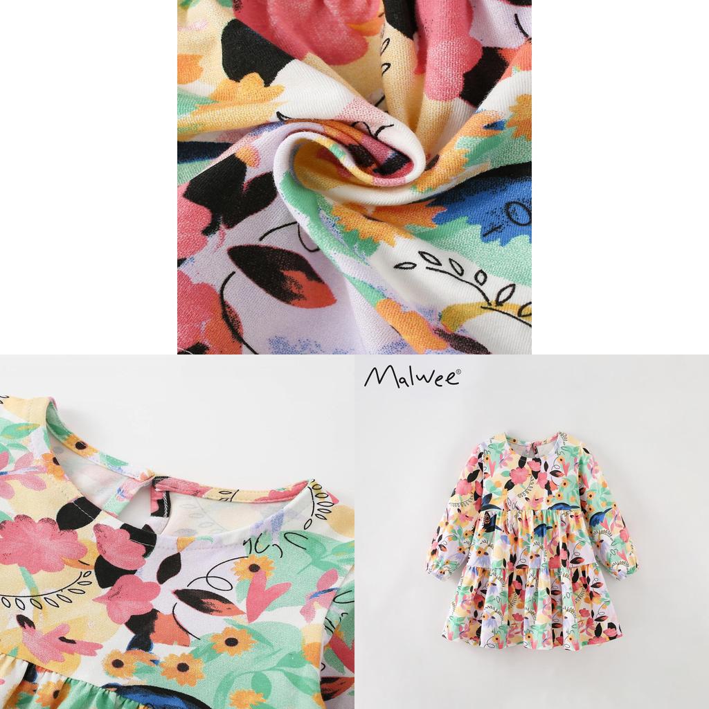 Girl Dress With Cotton Fabric For Princess Style Casual Wear