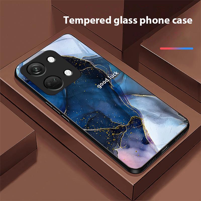 Model Marmură Pentru OnePlus Nord 3 5 6T 7 Pro 8 12 10T Reno8 Lite 5G 10R Nord N30 Carcasă Dură Sticlă Securizată Carcasă Telefon Negru