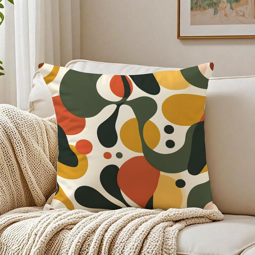 Daily Western Vibrant And Colorful Patterns Cushion Cover Linen Pillowcase Soft  for Sofa Bed Home Room Decor