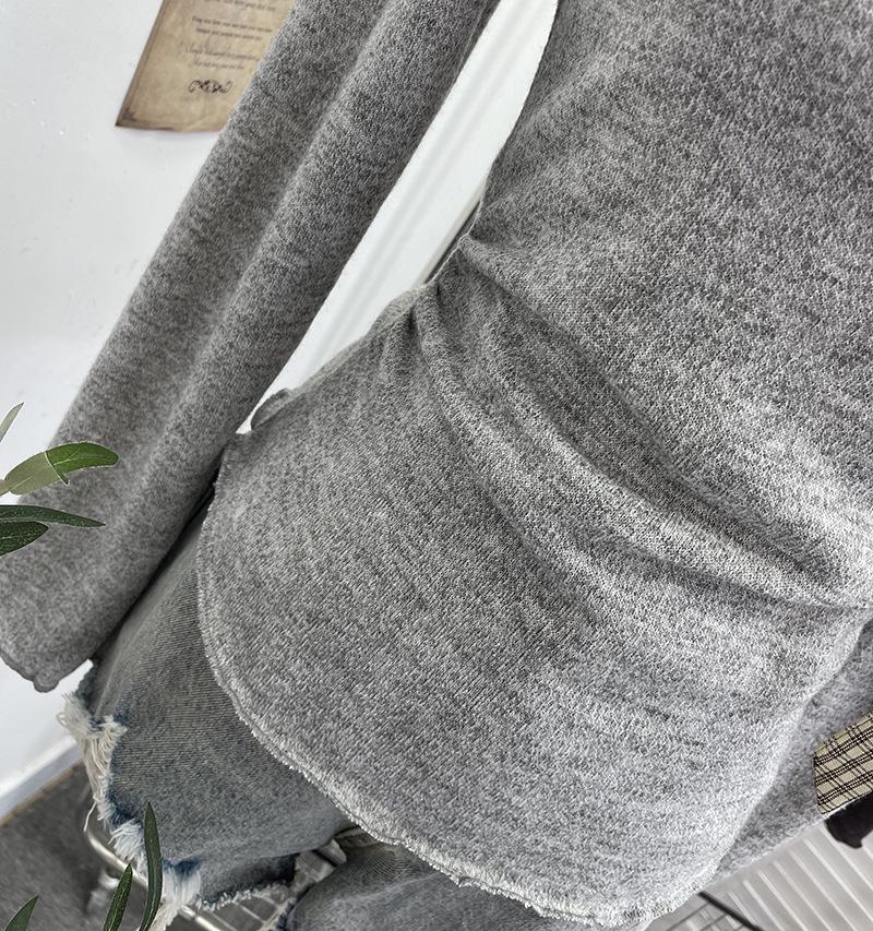 Korean Style Off-Shoulder Bow Slim Fit Long-Sleeve Women's Top
