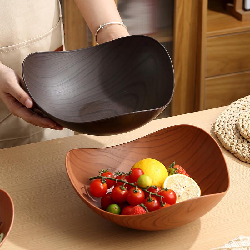 Changbaosen Wood Grain Irregular Fruit Plate Small