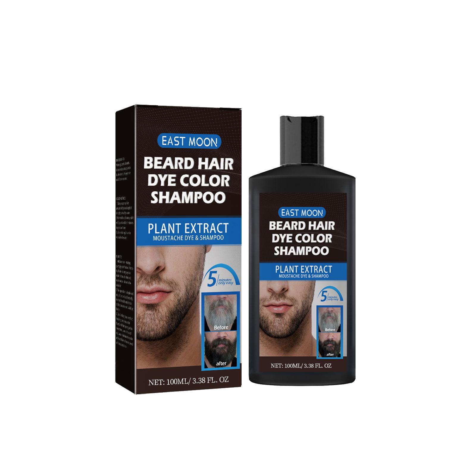 

Beard Dye Shampoo for Men Removal White Grey Beard Efficient Repair Fast Hair Color 100ml