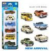 1:64 Voitures de Course Rétro en Alliage Set de 6 Pièces Modèles de Voitures Vintage Voiture de Sport Jouet pour Enfants Collection Cadeau