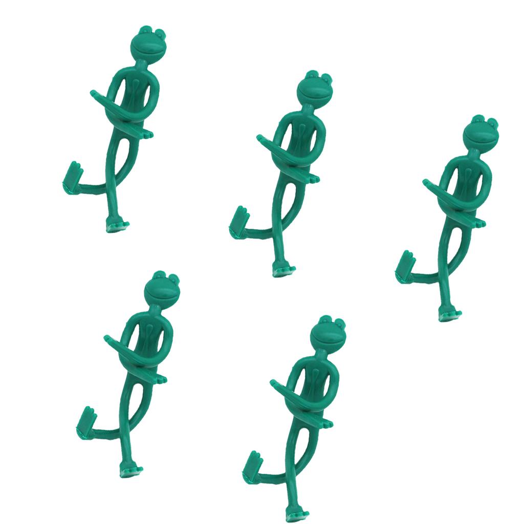 5Pcs Frog Shaped Reusable Cable Wire Tie Decorative Twist Bendable Garden Plant Support Adjustable Flexible Clip Stem