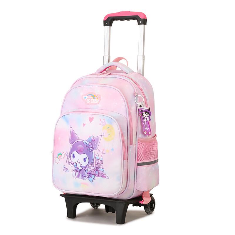 Lishen Kids  Kuromi 2-Wheel Rolling School Backpack