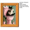Magnetic Picture Frames for Refrigerator Funny Wooden Fridge Magnets Frame, Retro Cute Cat Pattern Decorative Photos Locker Magnet Photo Holder