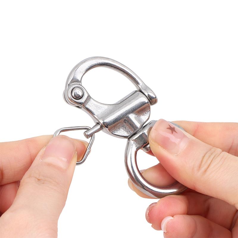 Swivel Eye Snap Shackle Quick Release Boat Chain Eye Shackle Bail Rigging Sailing Boat Marine Rotary Shackle 316 Stainless Steel
