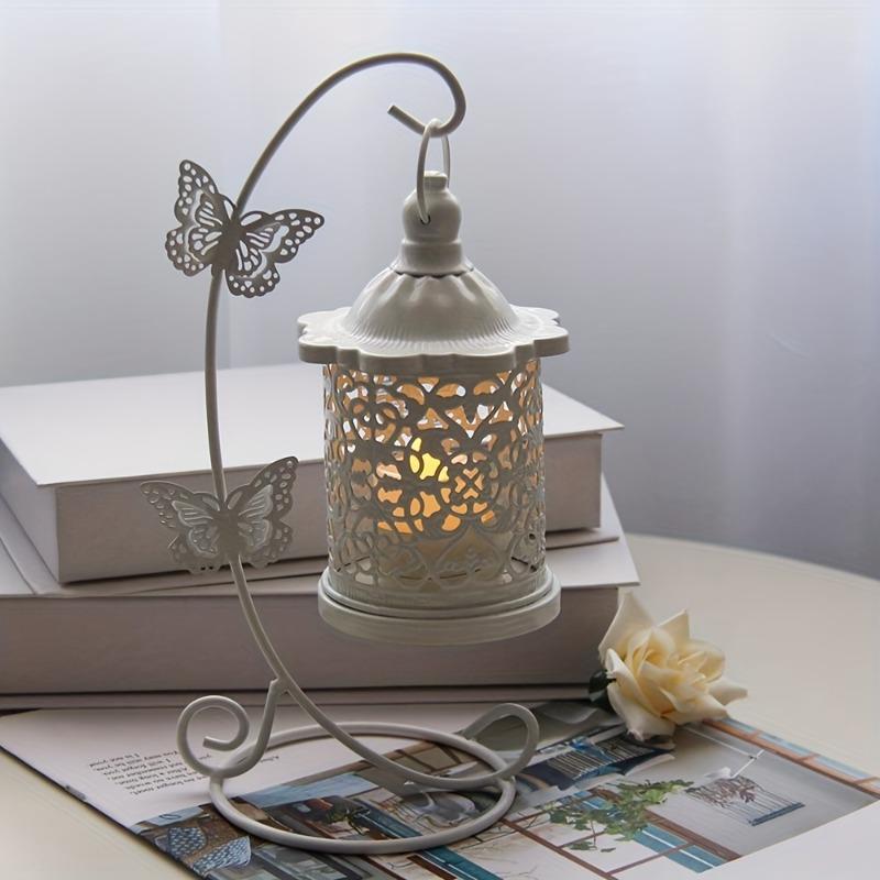 1pc European-Style Iron Hollow Butterfly Holder Decorative Crafts for Ramadan Eid Al-Fitr And Eid Al-Adha Christmas Decorations Halloween Decorations