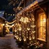 Indoor Outdoor Decorative Chimes Handmade Acrylic Wind for Christmas Window Decoration, Festive Hanging Wall Fireplace Accents Ornaments Outdoor,