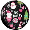 Cute Pink Christmas Tire Cover Be Merry Spare Wheel Protector Waterproof RV SUV Camper Accessories