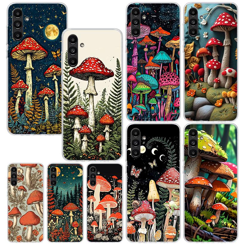 Colorful Mushroom Phone Case For Samsung Galaxy A17 A37 A57 A16 A26 A36 A56 A15 A25 A35 A55 A14 A24 A34 A54 A13 A23 A33 A53 A07