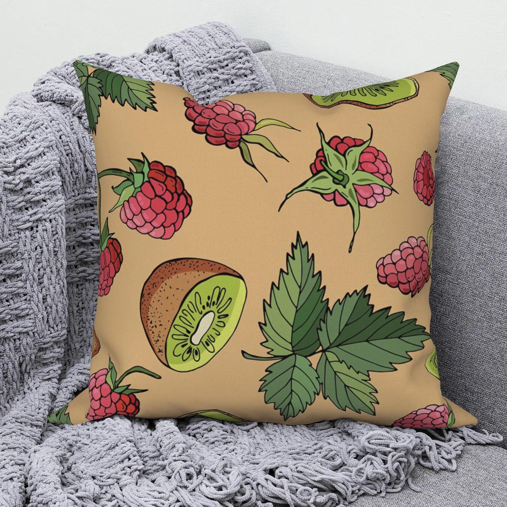 

Декоративная подушка для спальни, дивана, декоративная наволочка, домашний декор, милые тропические фрукты 40x40cm