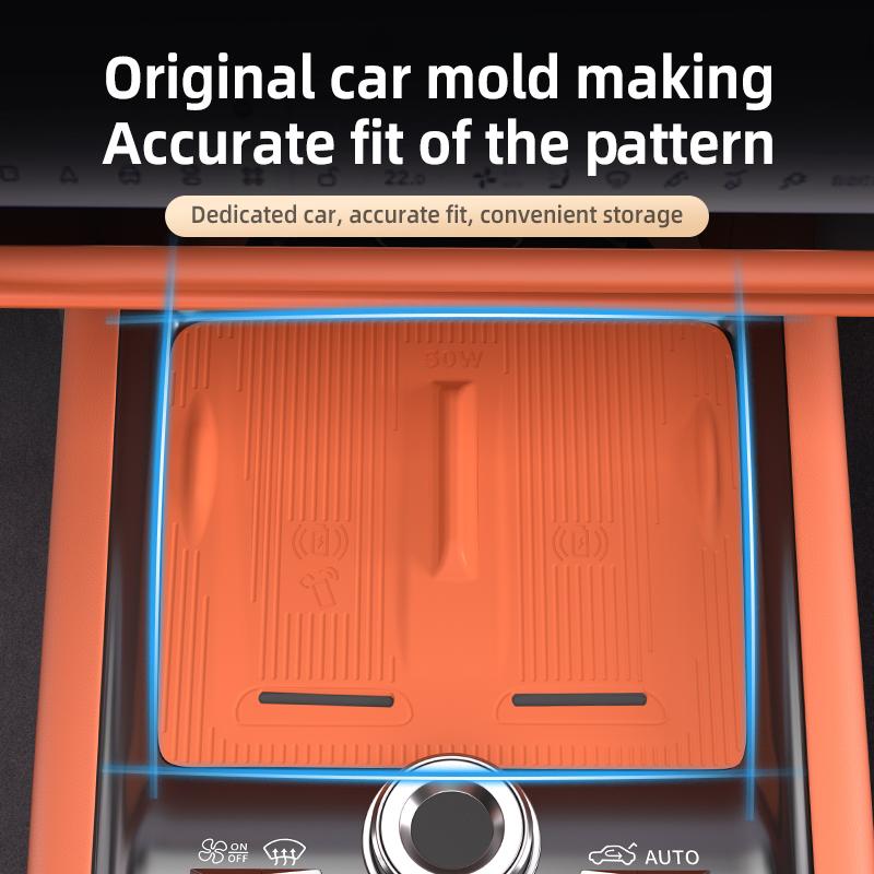 1 Pcs For 2025 Lynk & Co 900 Wireless Charging Pad Auto Interior Accessories Car Phone Non-slip Charger Mat Silicone