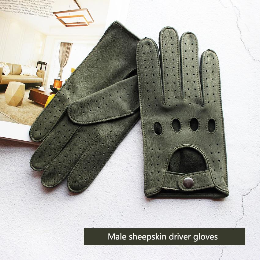 Leather Deerskin Driver Gloves Men's Summer and Autumn Single-Layer Thin Section Outdoor Riding Full-Finger Motorcycle Gloves