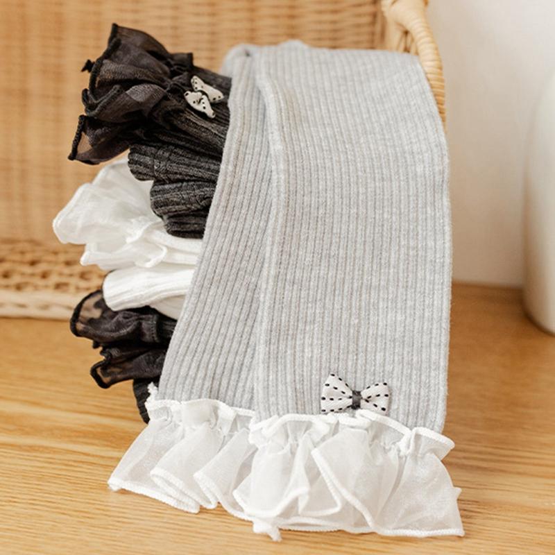 Toddler Girls Lace Bow Decoration Legging