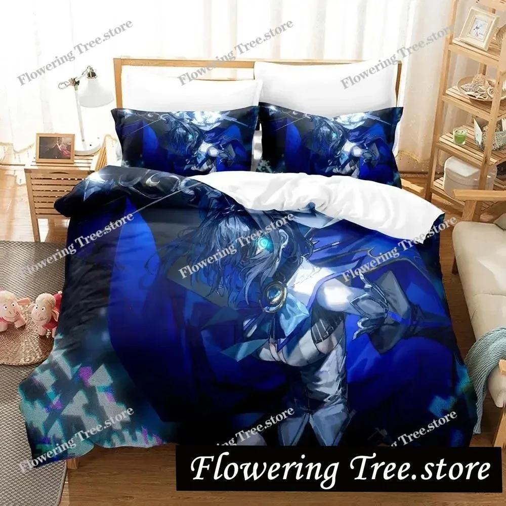 3D Print Anime Ouro Kronii Bedding Set Duvet Cover Bed Set Quilt Cover Pillowcase Comforter king Queen Size Boys Adult