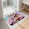 ATEEZ Print Flannel Kitchen Mat Christmas Soft Area Rug Non Slip Floor Carpet Home Decoration