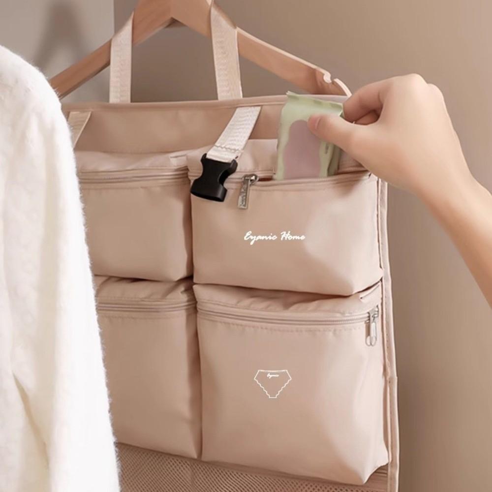 Portable Hanging Luggage Organizer Pouch Foldable Dustproof Travel Bag Organizer Washable Large Capacity Packing Cubes Vacation