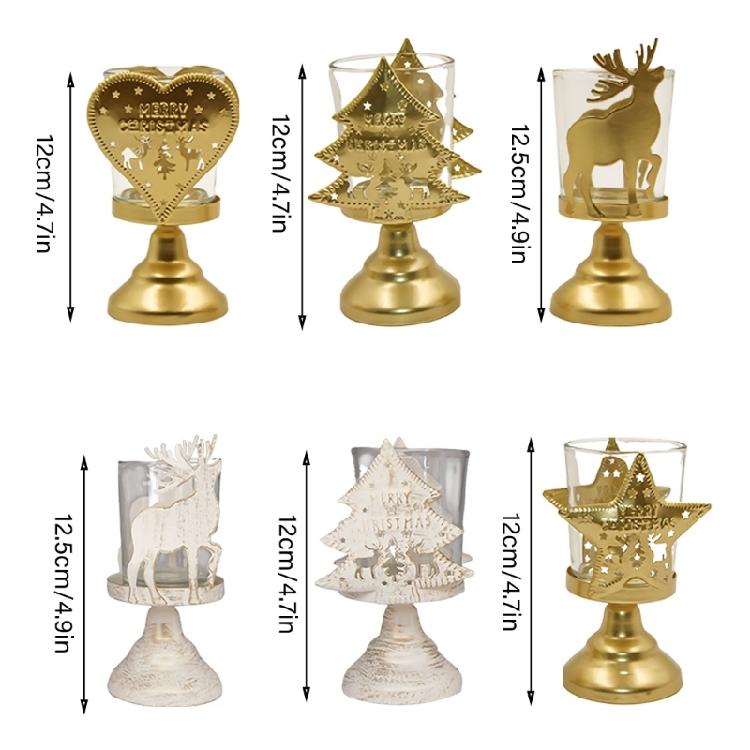 Metal Candlestick Creative Pattern Classical Candle Holder for Christmas Home Decoration Candle Stick Rustproof