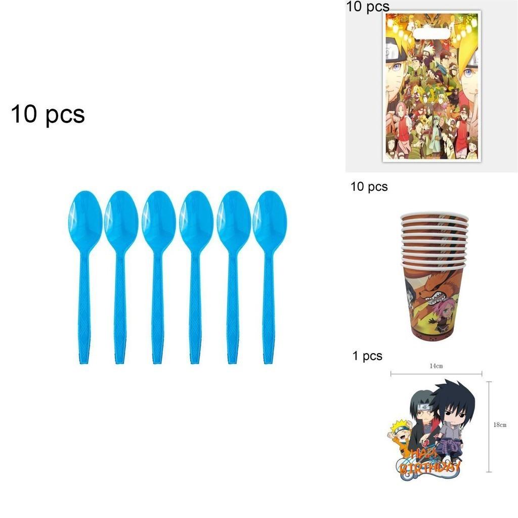 Naruto Ninja Birthday Party Decor Supplies Featuring Colorful Balloons And Plates