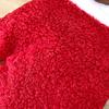 New Year Christmas Shoulder Bag Large Capacity Irregular Red Plush Bag Gifts Party Props Glove Crossbody Bag