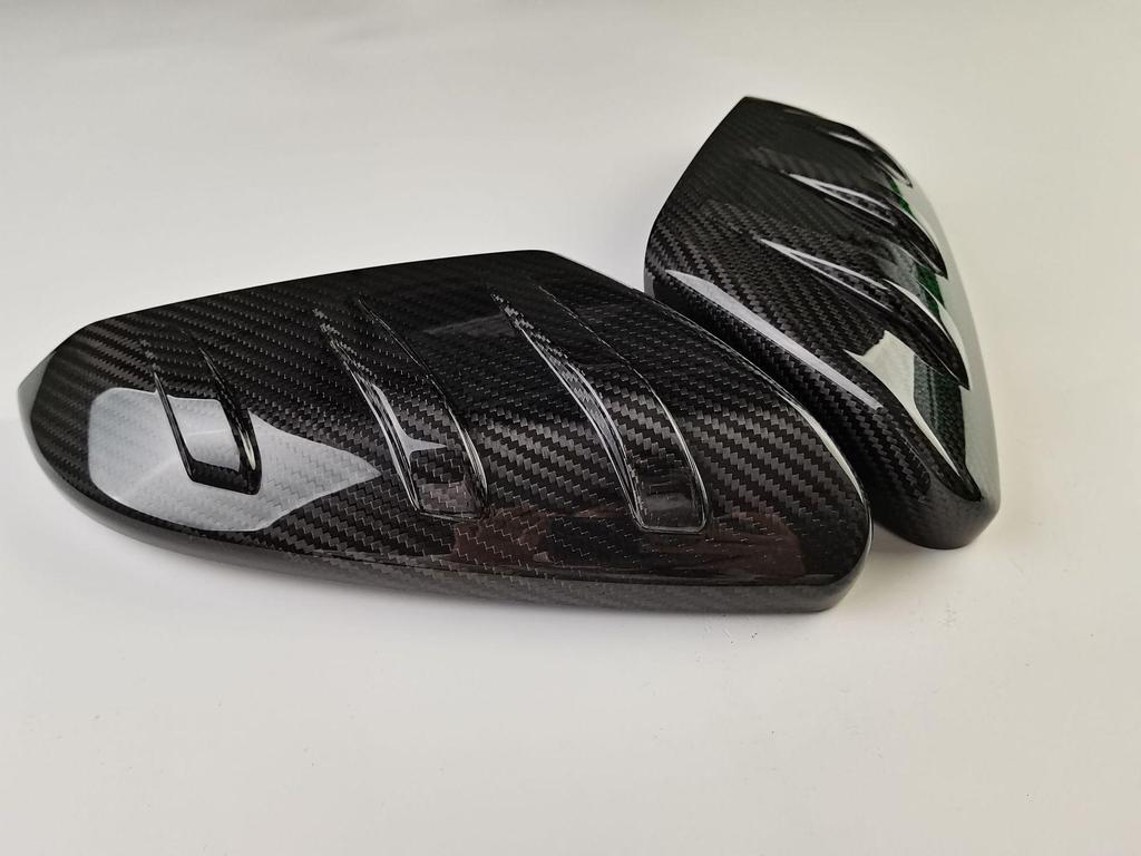 Carbon Fiber Rearview Mirror Cover for 10th Gen Honda Civic - Dry Carbon Exterior Enhancement