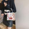 Trendy Small Square Canvas Bag For Women Featuring Unique Street Style And High Durability