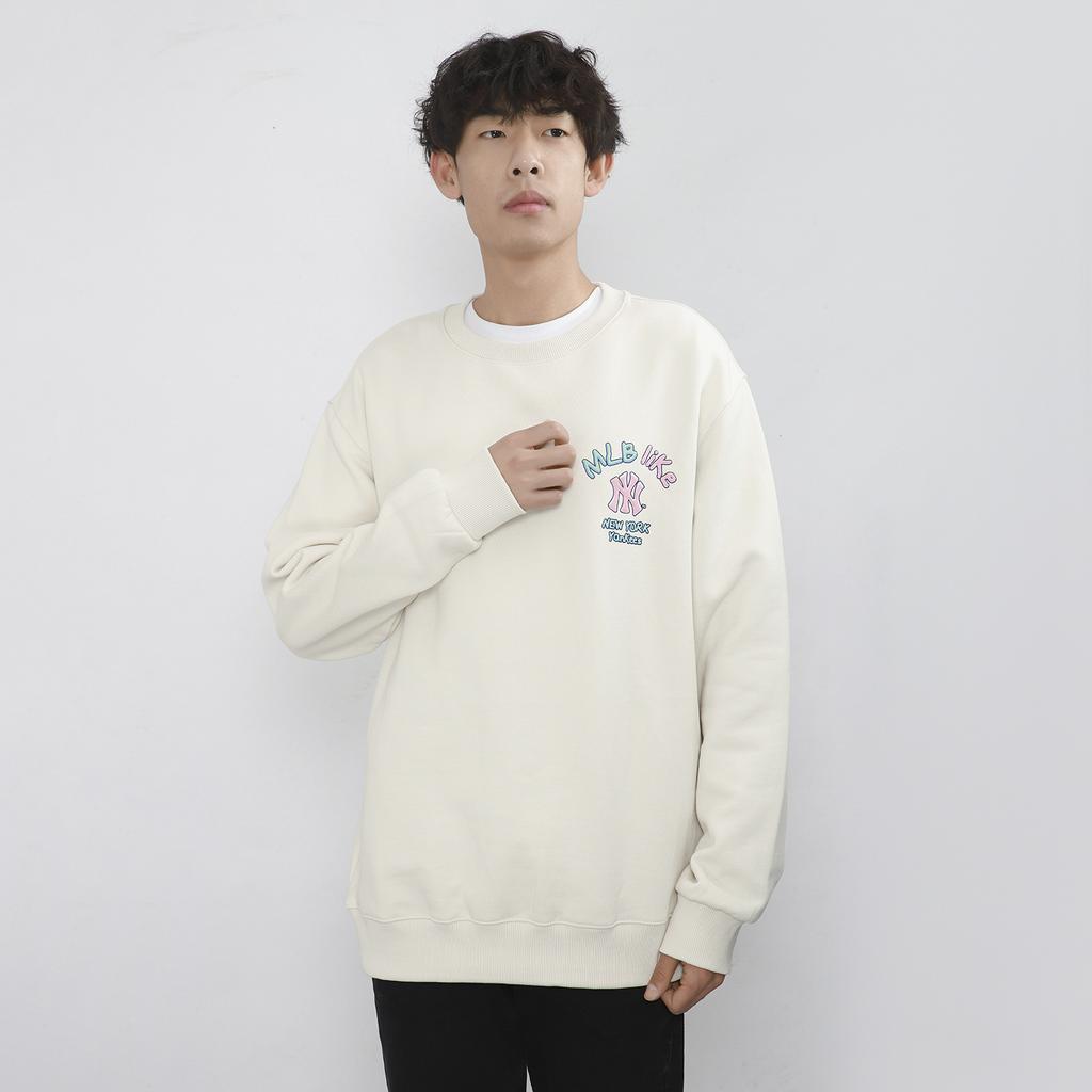 New MLB Sweatshirt Winter Unisex Cream 3AMTL5116-50CRS