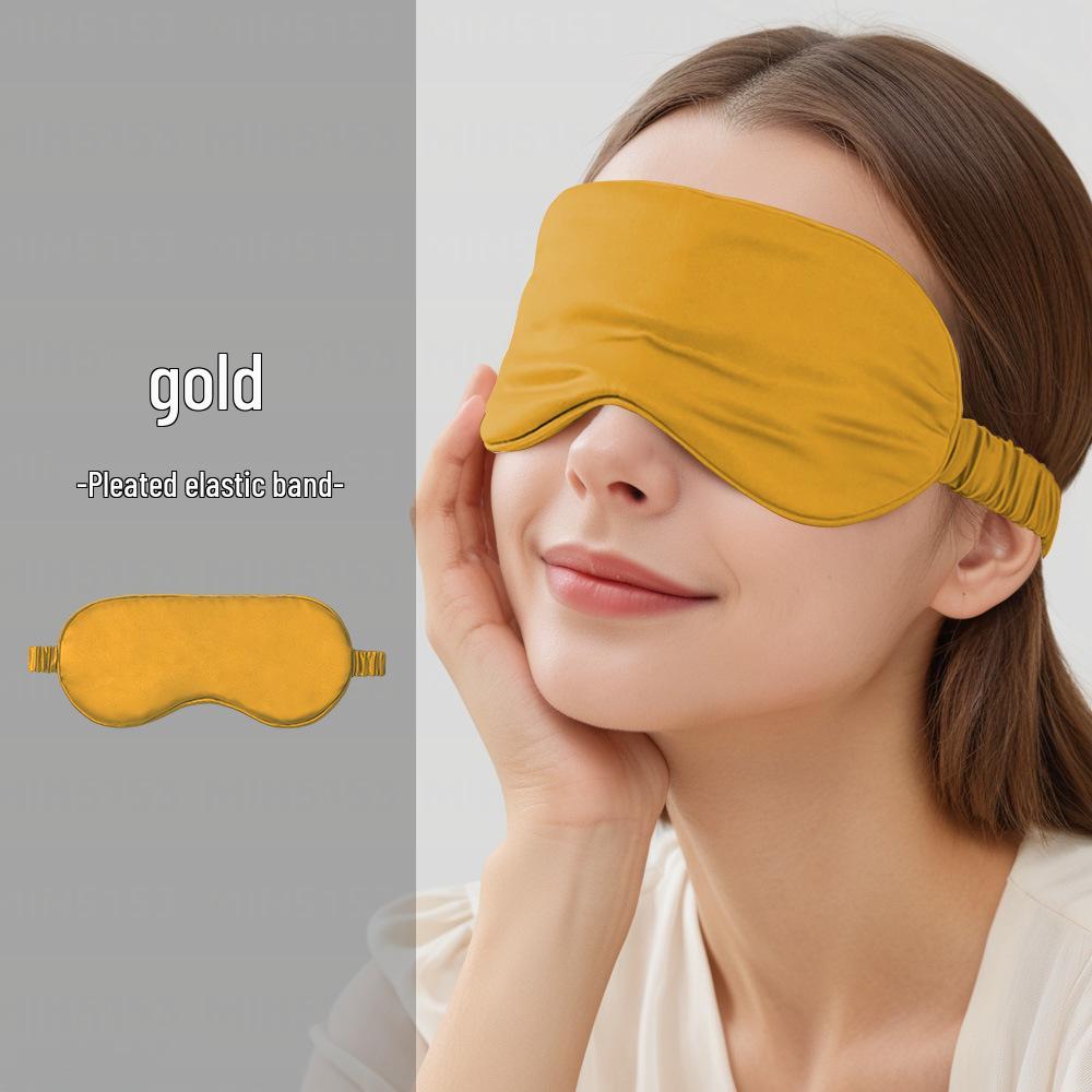Faux Silk Light Blocking Sleep Eye Mask with Mulberry Silk Print Logo