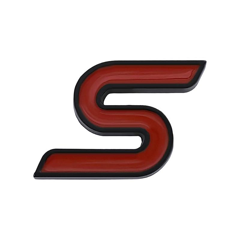 3d Metal S Logo WHKIE6 Letters Car Front Grill Emblem Trunk Badge Decal S Sticker Accessories