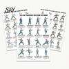 Gentle Chair Workout Routine 3Pcs Tai Chi Posters Seated Canvas Fitness Poster Illustrations Exercise Instructions for Beginners Seniors Senior