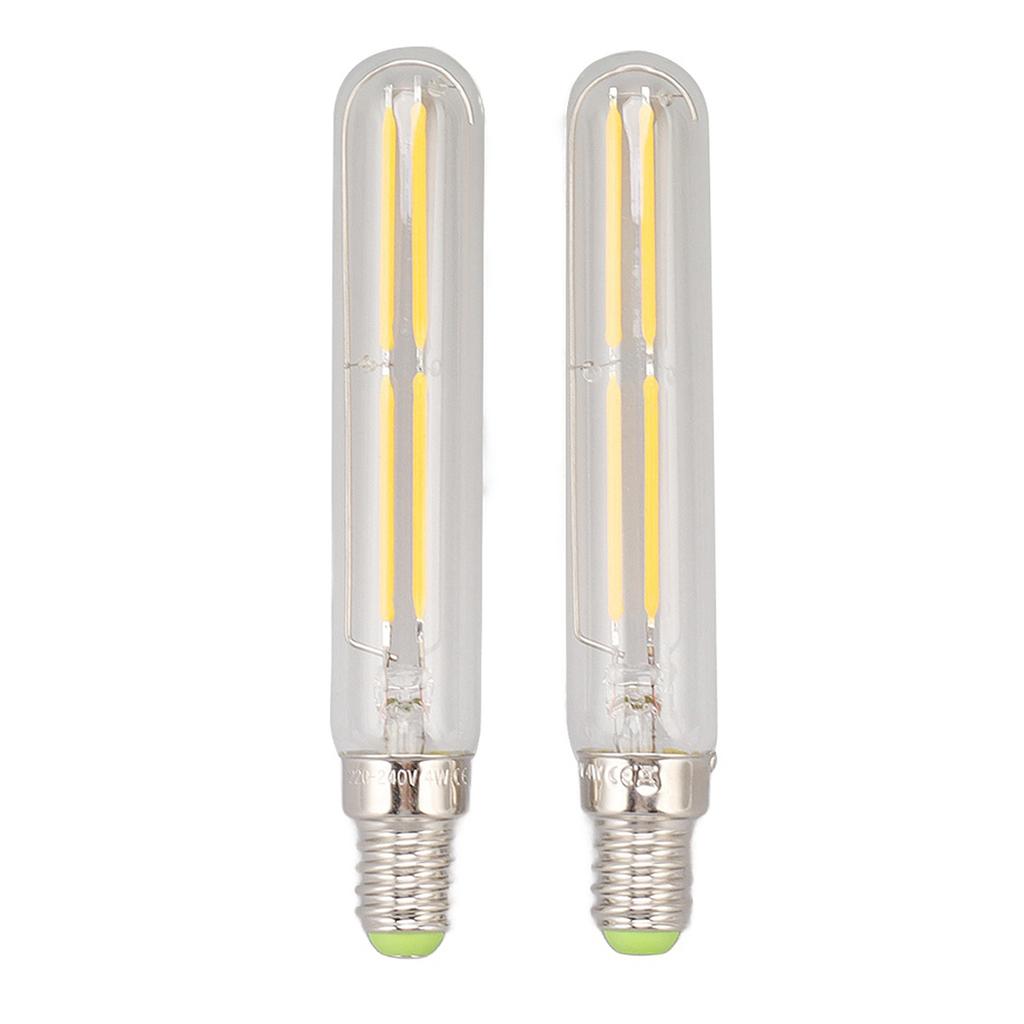 2Pcs LED Tube Bulb 4W E14 2300K Tubular Light Lamp Bulbs T20x120  for Lighting