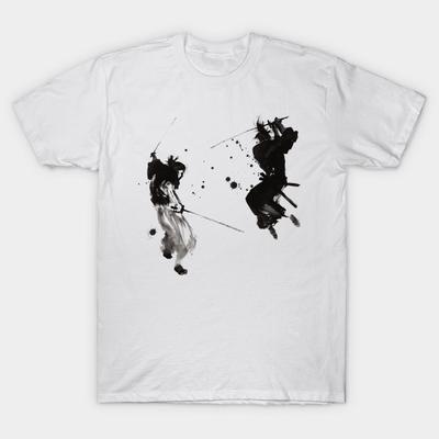 T Shirt Women Samurai Battle Harajuku Print Kawaii Tshirt Summer Short Sleeve Female T-Shirt Top Tee