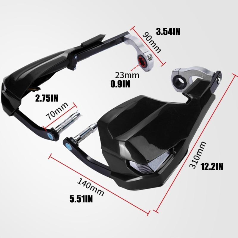 Universal Motorcycle Handlebar LED Running Light Handguard Kit with Aluminum Frame for Off Road Riding Protection