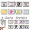 Y2K Colorful Charm Sun Leopard Heart Star Ball Fruit Flower Italian Charm Links Fit 9MM Stainless Steel Bracelet DIY Making Gift