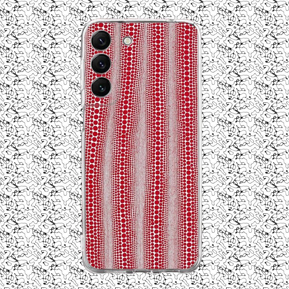 Y-yayoi K-Kusama Art Phone Case For Samsung S24,30,21,22,23,20 FE,lite,PIus,Ultra,5G,Note,9,10 Transparent Cover