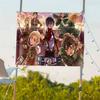 AAttack On Titan Anime Small Size Cheerleading Banner Hand Pulled Flag Outdoor Atmosphere Flags